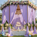 50ft×15ft Taro Purple Backdrop Curtain for Wedding Parties - Image 2