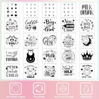 Panitay 100 Pcs White Baby Bodysuits Bibs Kit 25 Guests, Pink Elephant - Image 6