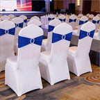 50 PCS Spandex Royal Blue Chair Sashes with Slider Buckles for Wedding Chairs Bows Bands Fitting Party Feast Birthday Banquet Restaurant Event Bridal Baby Shower Decoration - Image 6