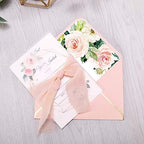 DORIS HOME 25PCS Fill-in Invitations Cards, Pink Flower - Image 7