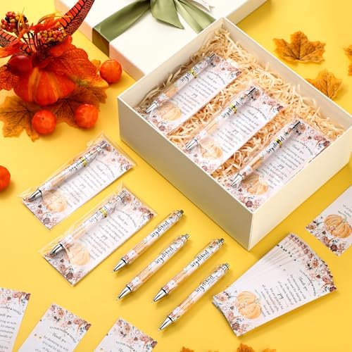 60 Sets Pumpkin Baby Shower Favors, Pen with Thank You Card, Orange - Image 5