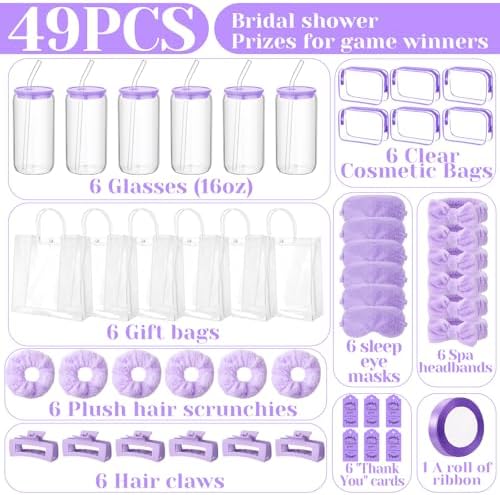 48 Pcs Baby Shower Game Prizes Gift Set for Guests, Purple - Image 2