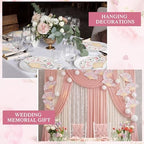 25 Pcs Pink Floral Folding Hand Fan Bulk with Organza Bags - Image 6