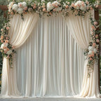 30x10FT Ivory Backdrop Curtains for Wedding Parties, Wrinkle Free Photo Backdrop Curtains for Wedding Birthday Party Baby Shower, Fabric Drape with Rod Pockets 5ft x 10ft, 6 Panels - Image 6