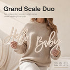 Hello Baby Backdrop Wooden Sign Round Gender Reveal Background Photo Decor - Image 2
