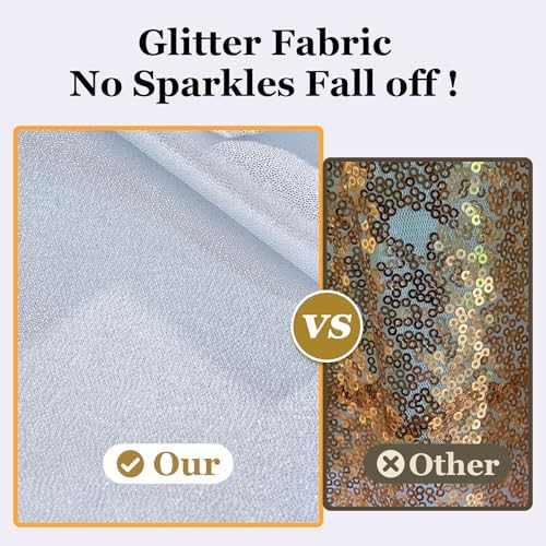 4 Pack Sequin Silver Tablecloth 60x102inch Waterproof Glitter Table Cloth for Rectangle Tables, Shimmer Table Cover for Birthday Wedding Party Holiday Baby Shower Christmas Decoration - Image 2