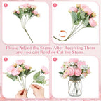 Zeyune 6 Sets Mason Jar Flowers Centerpiece Table Decorations,Light Pink - Image 2