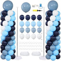 Dusty Blue Balloons Column Kits Stand for Floor 2 Sets Balloon Tower by ZyloonDecoration