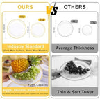 WELLIFE Disposable Plates & Gold Silverware Set, 350 Pieces for 50 Guests - Image 4