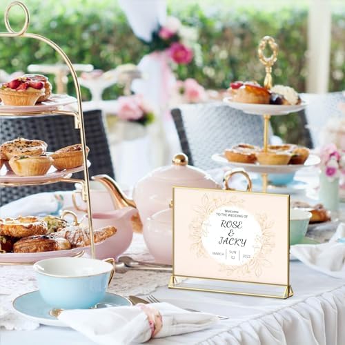 NIUBEE 8.5x11 Acrylic Sign Holder,Picture Frame,Wedding Table Numbers,6pack - Image 4