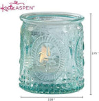 Kate Aspen Tea Light Holder - 24PCS - Vintage Glass Tealight Candle Holders, Perfect Wedding Favor, Bachelorette Favor or Bridal Shower Favor - Blue - Image 7