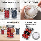 Accguan 8oz Mason Jars,24 Pack Regular Mouth Glass Jars with Separable Lids - Image 7