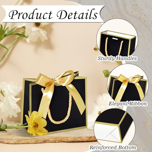 EQOREIIN 50 PCS Small Gift Bags with Handles, 5.5x 2.5x4.7 Inches Mini Bag - Image 5