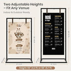 Wedding Sign Holder, Adjustable Welcome Wedding Sign Stand, Heavy Duty Easel Stand for Sign, Wedding Seating Chart Stand, Easel for Display, Square Backdrop Stand Black - Image 6