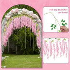 Alotiki Pink Wisteria Hanging Flowers, 50 Pack Fake Hanging Flowers - Image 5