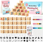 117Pcs Baby Blocks for Baby Shower, Gender Reveal & 1st Birthday by Fentoros
