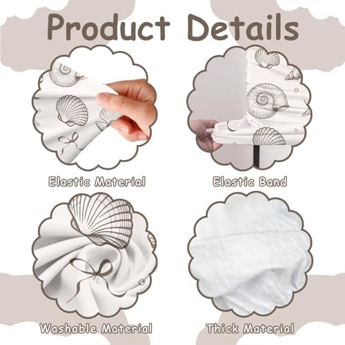 2PCS Sea You Soon Baby Arch Backdrop Cover Under the Sea Backdrop 6ft 7.2ft - Image 4