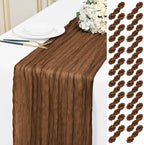 24 Pack Brown 10Ft Cheesecloth Table Runner by Unknown