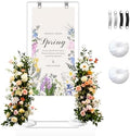 White Wedding Welcome Sign Stand Display Easel Stand by JOYOUSQ-FrameYourLoveStory
