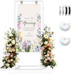 White Wedding Welcome Sign Stand Display Easel Stand by JOYOUSQ-FrameYourLoveStory