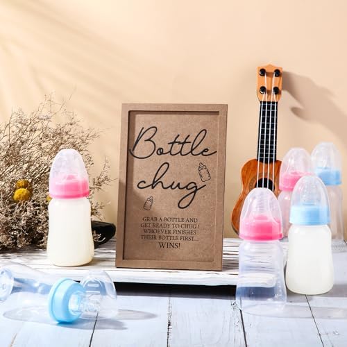 Roowest Bottle Chug Baby Shower Games Favors, Pink, Blue, Kraft - Image 4