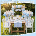 6 Sets Blue Silly Goose Birthday Decoration 15.7 Inch Soft Silly Goose Table Centerpiece Stuffed Animals with Balloon Boxes Hat Geese Plushies Table Decor for Birthday Party Favors - Image 4