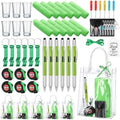 Leinuosen 6 Set Baby Shower Prizes for Men with Cleaning Cloth Bottle Opener Screwdriver Tape Measuring Keychain Multi Tool Pen Gift Bag Baby Shower Game Prizes for Winner(Green,Classic Style) by Leinuosen