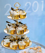 Frcctre Set of 2 Ceramic Cupcake Stand, 3+2 Tier Porcelain Dessert Display Tower Pastry Serving Tray, Tiered Dessert Cupcake Serving Platter for Tea Party, Wedding, Birthday - Image 5