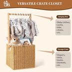 GiftAmaz Baby Shower Crate Closet, Large Hand-Woven Rattan Baby Basket - Image 3