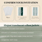 UNIQOOO 50Pcs Wax Seal Stickers Eucalyptus & 70 Pack Vellum Jackets - Image 4