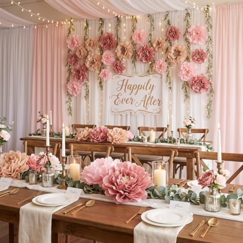 Cholemy 24 Pcs Tissue Paper Flowers - Image 3