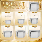 Geelin 6 Pcs Acrylic Risers Cube Stands, Sliver, 7 to 12 Inch, Hexagonal - Image 4