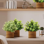 Suzile 12 Set Wooden Box Centerpiece, 4 Inch Square Planter Vase - Image 6