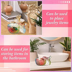 Tanlade 8 Pcs Glass Candy Jar with Lids Crystal Decorative Small Candy Dish Apothecary Jar with Lids Covered Glass Bowl Cute Jewelry Box Cookie Snack for Home Party Wedding (Colored) - Image 4