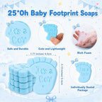 Vesici 25 Sets Baby Shower Favors for Guests Mini Handmade Footprint Scented Soap with Bottle Openers Keychains and Thank You Cards for Shower Gender Reveal Party Favors (It's A Boy) - Image 2
