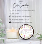 Wildflower Baby Shower Favors, 4oz Candle Favors for Floral Baby Girl - Image 3