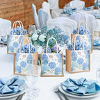 Abbylike 12 Pcs Floral Gift Bag Small Flower Tote Bag,Hydrangea - Image 5
