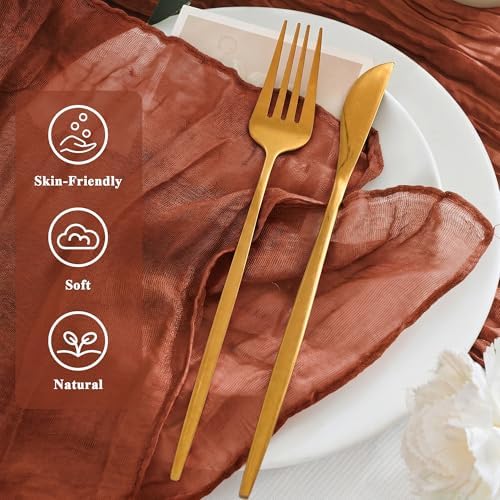 50 Pack Cheesecloth Napkins 20"x20" Terracotta Gauze Boho Napkins - Image 2