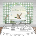 MEHOFOND 10x7ft Custom Mallard Duck Baby Shower Backdrop Duck Hunting Boy Baby Shower Party Decorations a Sweet Baby Boy is on his way Photography Background It's a Boy Party Supplies Photo Booth Prop - Image 4