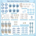 74PCS Jewelry Box Kit Baby Shower Party Favors for Game Winners(Blue) - Image 2