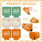 24 Pcs A Little Pumpkin is On the Way Cup Sleeves Bulk - Image 3