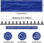 35x120 Inch Royal Blue Cheesecloth Table Runner Wedding Birthday Decor - Image 2