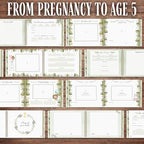 Baby Memory Book – “The Story of You” Keepsake Journal with Photo Slot, Zoo Animal Design, Gold Pen, Lay Flat Binding, Gift Box – 110 Full-Color Pages, 9x11.5 Inches - Image 5