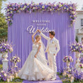 20x10FT Backdrop Curtains with Rod Pockets - Wrinkle Free Photo Stage Backdrop 4 Panels Curtains Drapes for Photography Wedding Party Baby Shower Decorations (Lavender) by Unknown