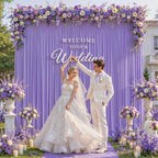 20x10FT Backdrop Curtains with Rod Pockets - Wrinkle Free Photo Stage Backdrop 4 Panels Curtains Drapes for Photography Wedding Party Baby Shower Decorations (Lavender) by Unknown