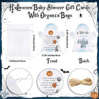 MTLEE 25 Sets Halloween a Little Boo Baby Shower Ghost Candle Gifts, Blue - Image 3