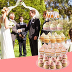 YestBuy 5 Tier Round Acrylic Cupcake Tree Tower Display Stand Display for Pastry Wedding Birthday Party (5 Tier Round (4" Between 2 Layers)) - Image 3