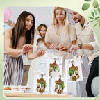 56Pcs Baby Shower Prizes for Game Winners Acacia Cheese Board Fork Butter Spreaders Coasters Towel Artificial Potted Plant Gift Bag for Baby Shower Bridal Shower Favors (6 Sets, Acacia Square Shaped) - Image 6
