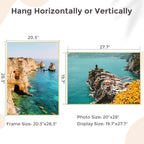 20x28 Metal Picture Frame, Aluminum Poster Frame with Real Glass, Gold - Image 2
