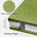 Large Photo Album Self Adhesive, DIY Scrapbook Album for 4x6 8x10 10x12 Pictures, 60 Pages Matcha Linen Cover Memory Book, Ideal Gift for Family Wedding Baby Christmas Anniversary - Image 3